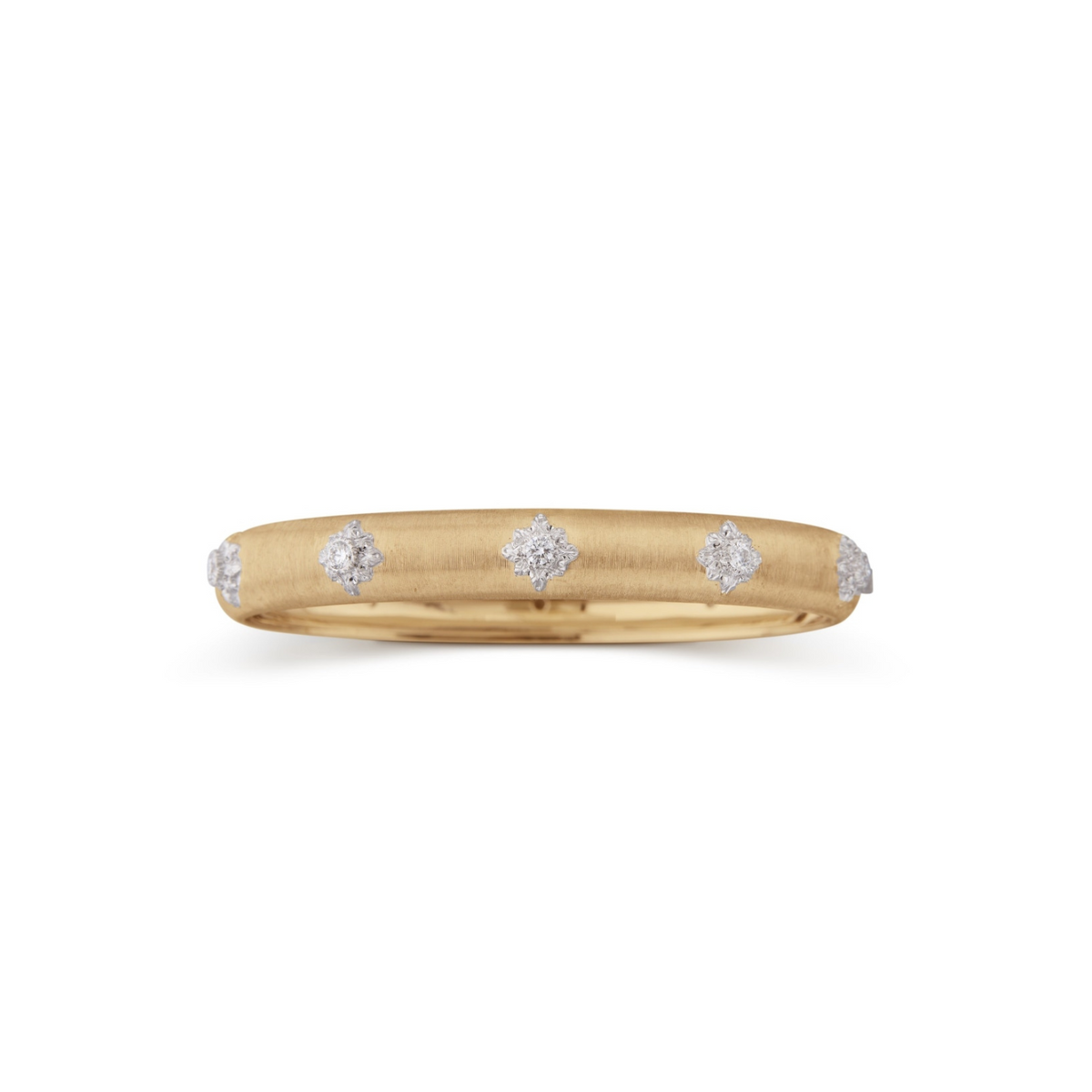 Buccellati Jewelry - Macri Bombe 18K Yellow & White Gold Diamond Bracelet | Manfredi Jewels