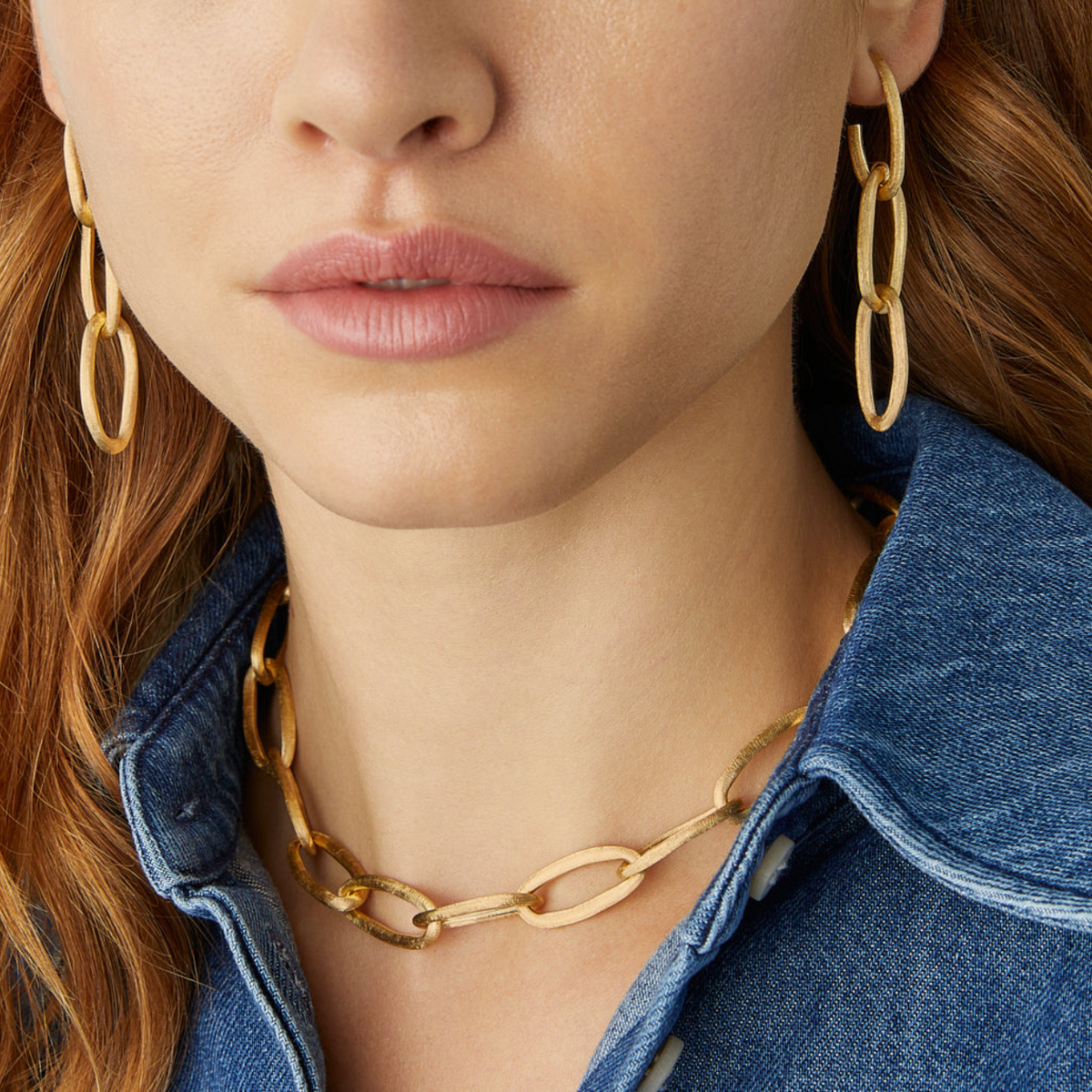 Marco Bicego Jewelry - Jaipur Link 18K Yellow Gold Oval Triple Link Earrings | Manfredi Jewels