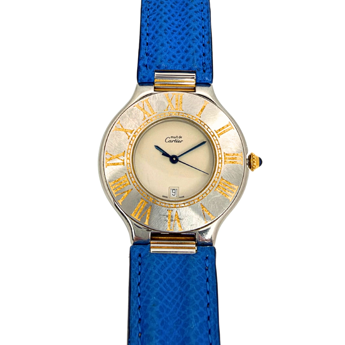 Must de Cartier 21 35mm Blue Strap