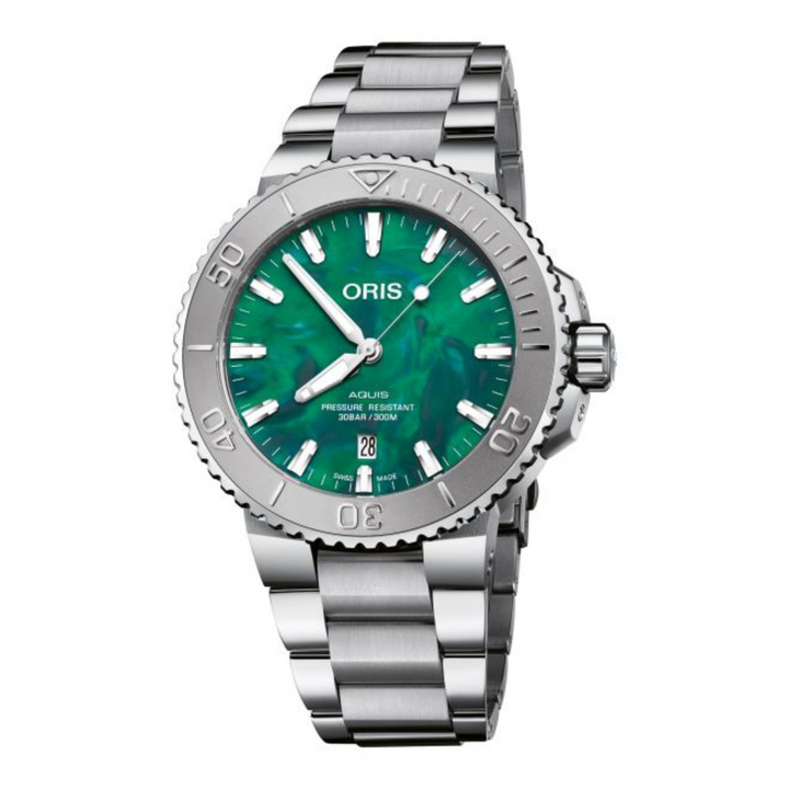 Oris Watches - AQUIS ORIS X BRACENET 43.5MM - GREEN | Manfredi Jewels