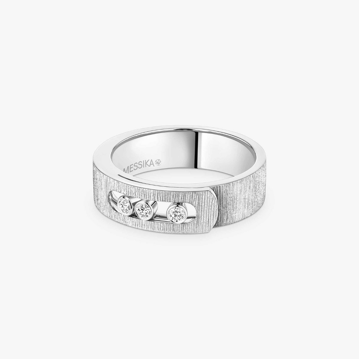 Messika Jewelry - Move Noa Ciselé 18K White Gold Diamond Ring | Manfredi Jewels