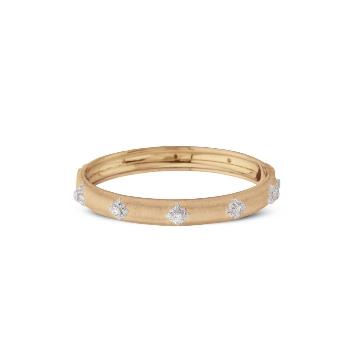 Buccellati Jewelry - Macri Bombe 18K Yellow & White Gold Diamond Bracelet | Manfredi Jewels