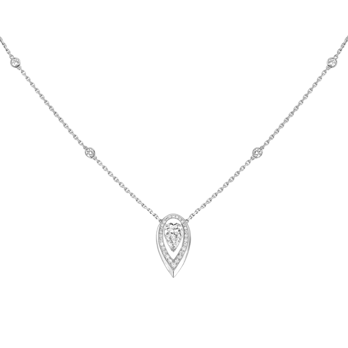 Messika Jewelry - Fiery 18K White Gold & Diamond Necklace | Manfredi Jewels