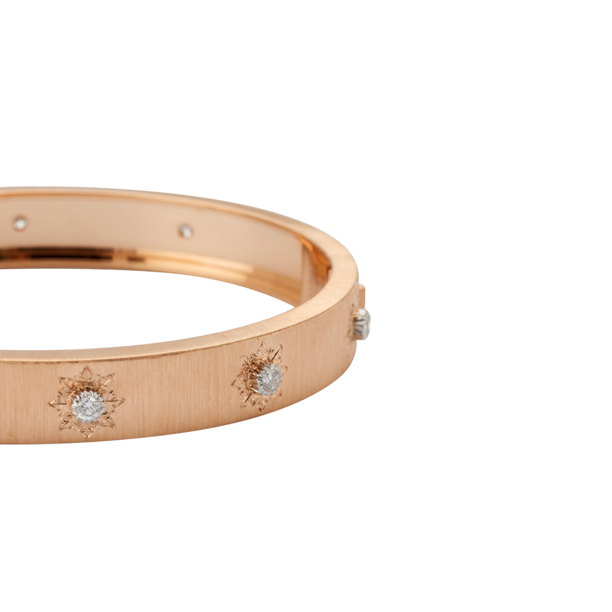 Buccellati - Macri 18K Rose Gold & Diamond Classica Bangle | Manfredi Jewels