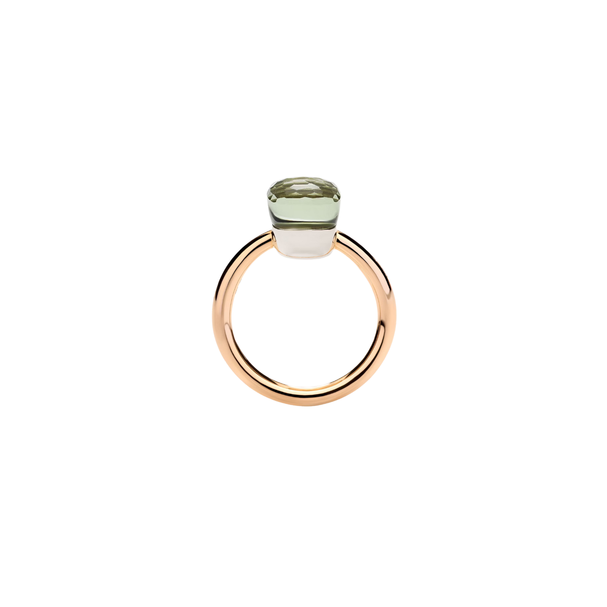 Pomellato Jewelry - 18K Rose Gold Prasiolite Nudo Ring Petit | Manfredi Jewels