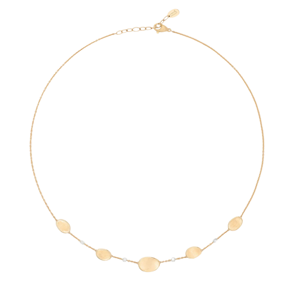 Marco Bicego Jewelry - 18K Yellow Gold Lightweight Necklace with Diamonds | Manfredi Jewels