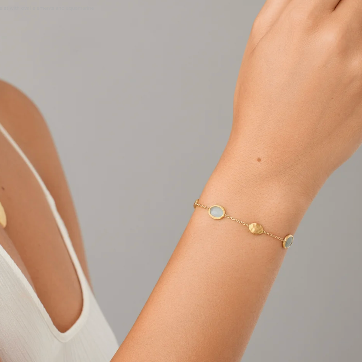 Siviglia 18K Yellow Gold Bracelet with Aquamarine
