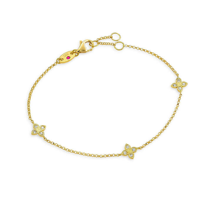 Roberto Coin - 18K Yellow Gold & Diamond Love By The Yard Bracelet | Manfredi Jewels