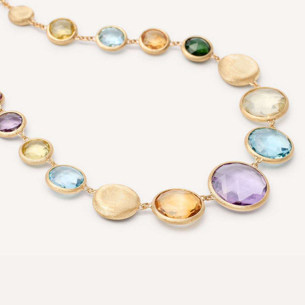 Marco Bicego Jewelry - Jaipur Color 18K Yellow Gold & Multicolored Gemstone Necklace | Manfredi Jewels