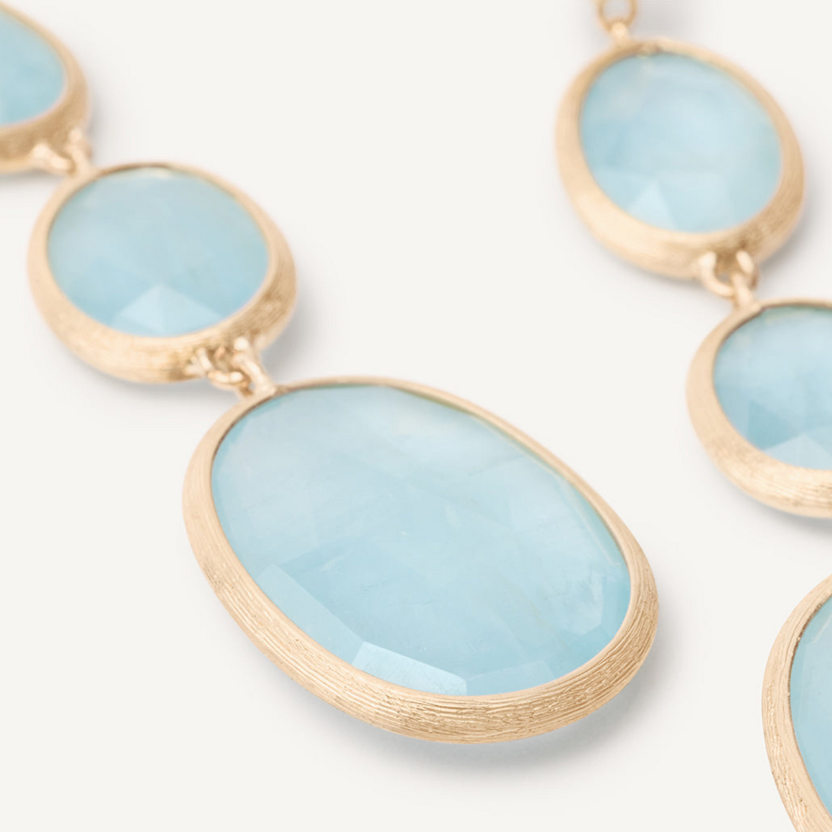 Marco Bicego Jewelry - Siviglia 18K Yellow Gold Aquamarine Four Drop Earrings | Manfredi Jewels