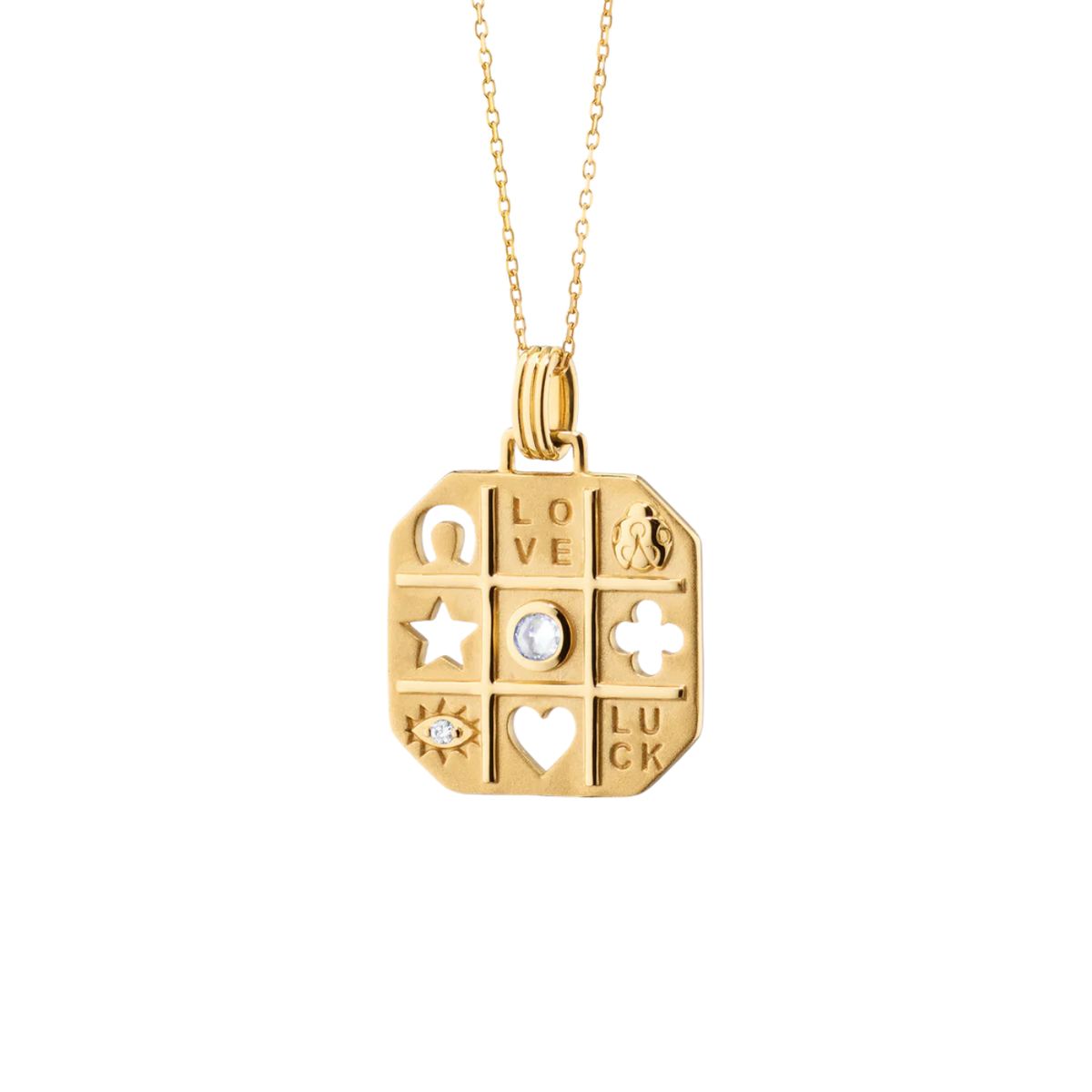 Monica Rich Kosann Jewelry - ’Tokens of Luck’ Necklace with Center Diamond | Manfredi Jewels