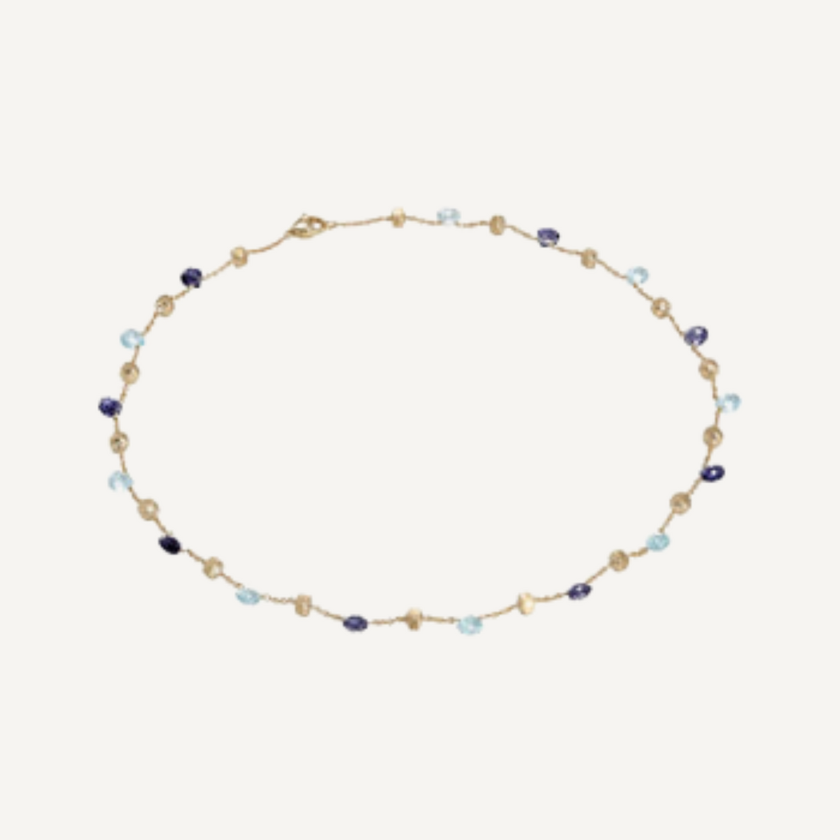 Marco Bicego Jewelry - Paradise 18K Yellow Gold Iolite & Blue Topaz Short Necklace | Manfredi Jewels