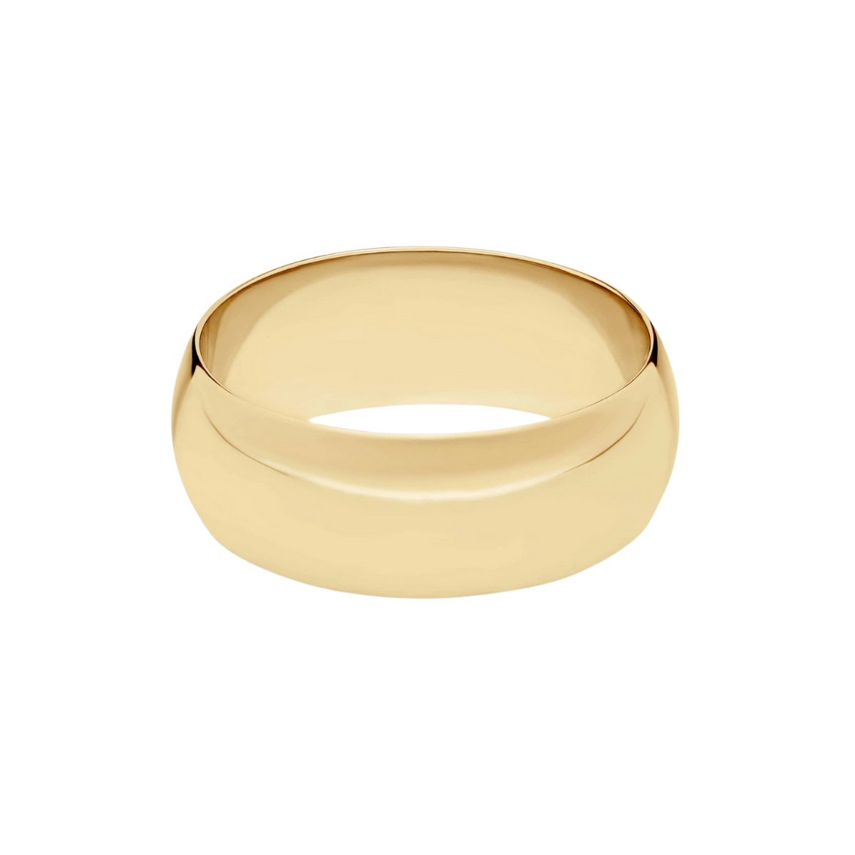 Benchmark Wedding Rings - 14K Yellow Gold European Comfort Fit 8.0 Wedding Band Ring | Manfredi Jewels