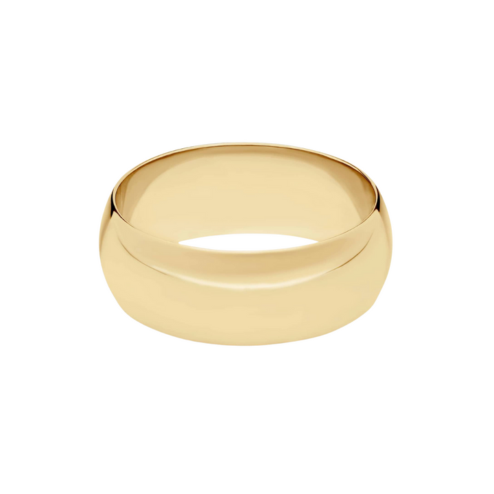 Benchmark Wedding Rings - 14K Yellow Gold European Comfort Fit 8.0 Wedding Band Ring | Manfredi Jewels