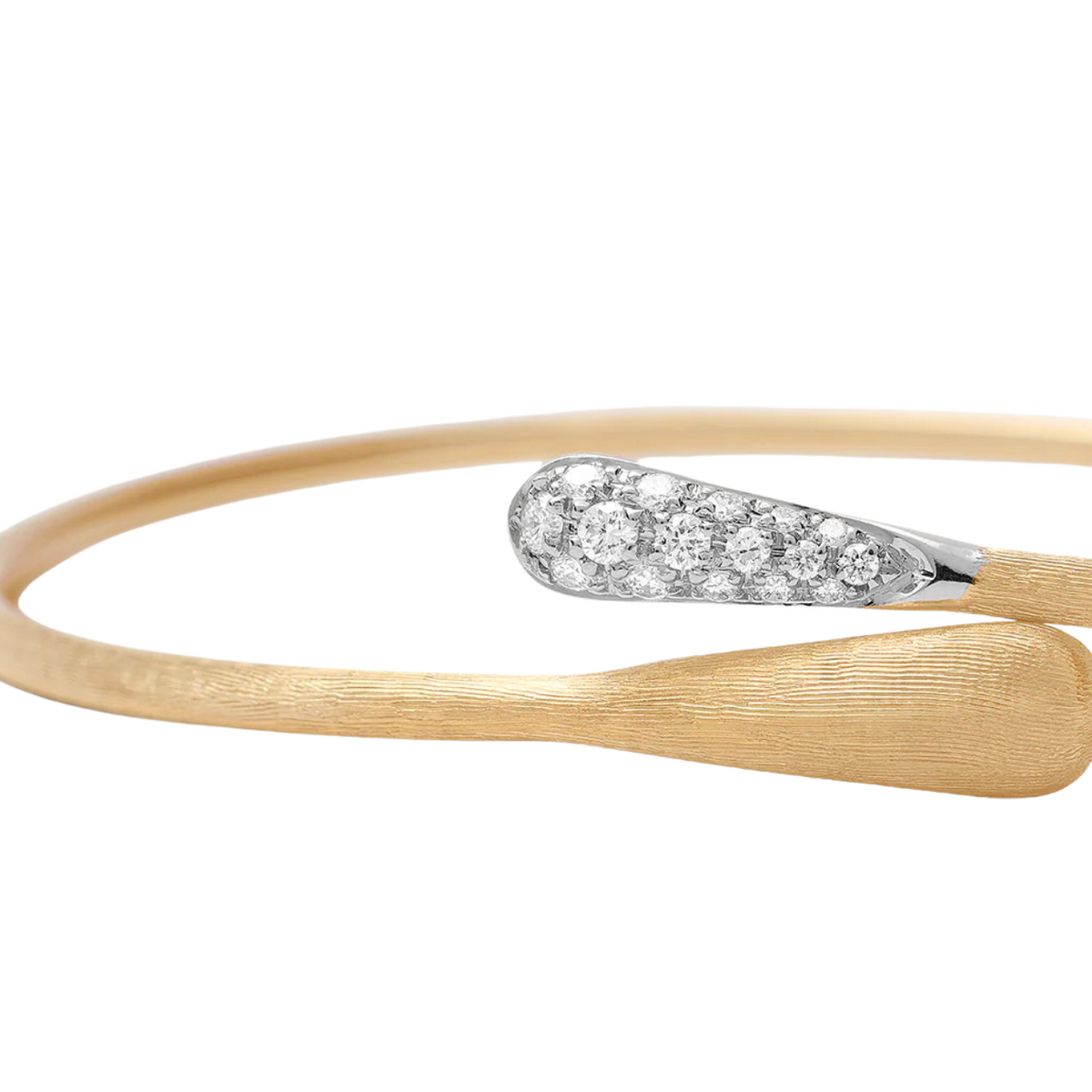 Marco Bicego Jewelry - Lucia 18K Yellow Gold & Diamond Hugging Cuff | Manfredi Jewels