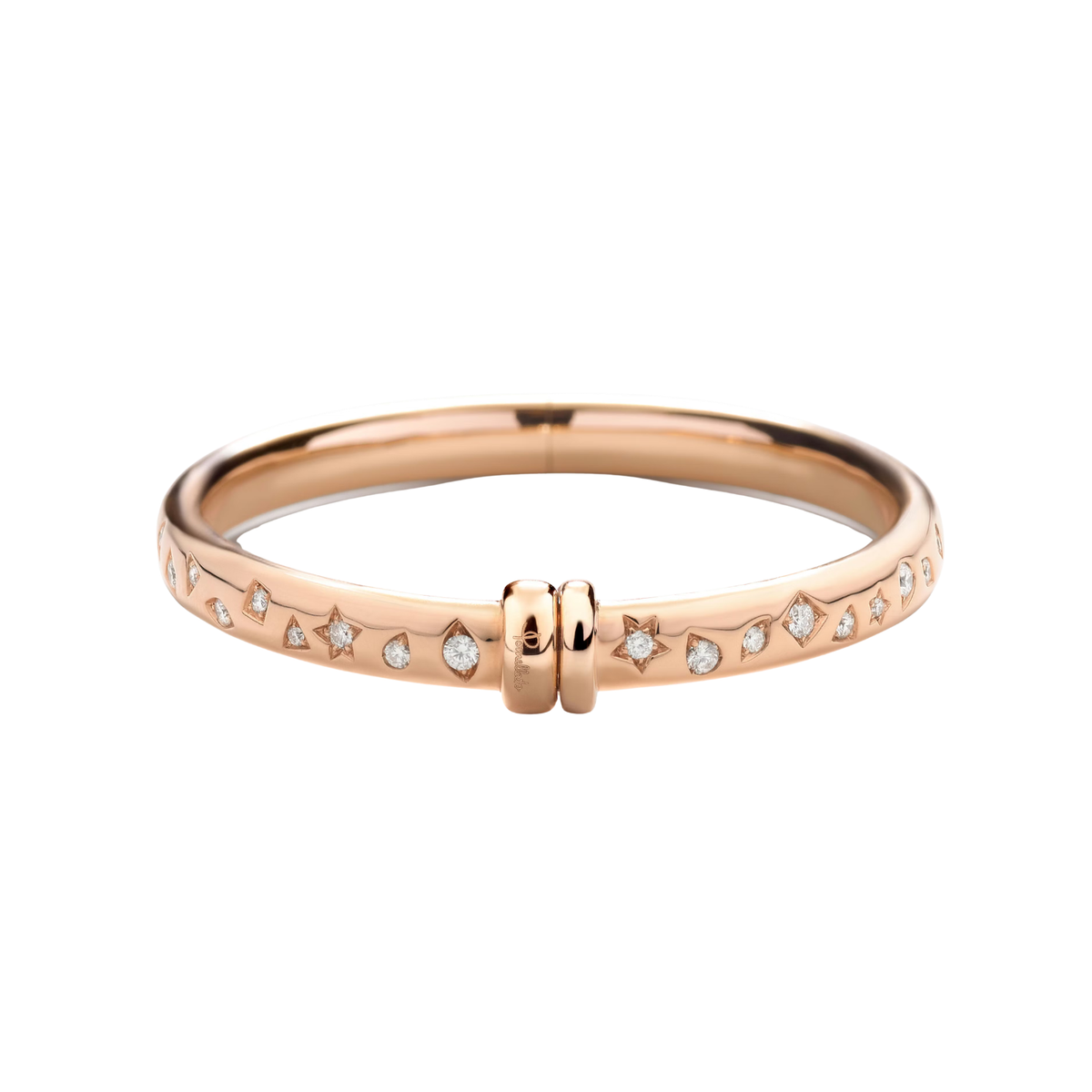 Pomellato Jewelry - 18K Rose Gold & Diamond Iconica Bangle Bracelet | Manfredi Jewels