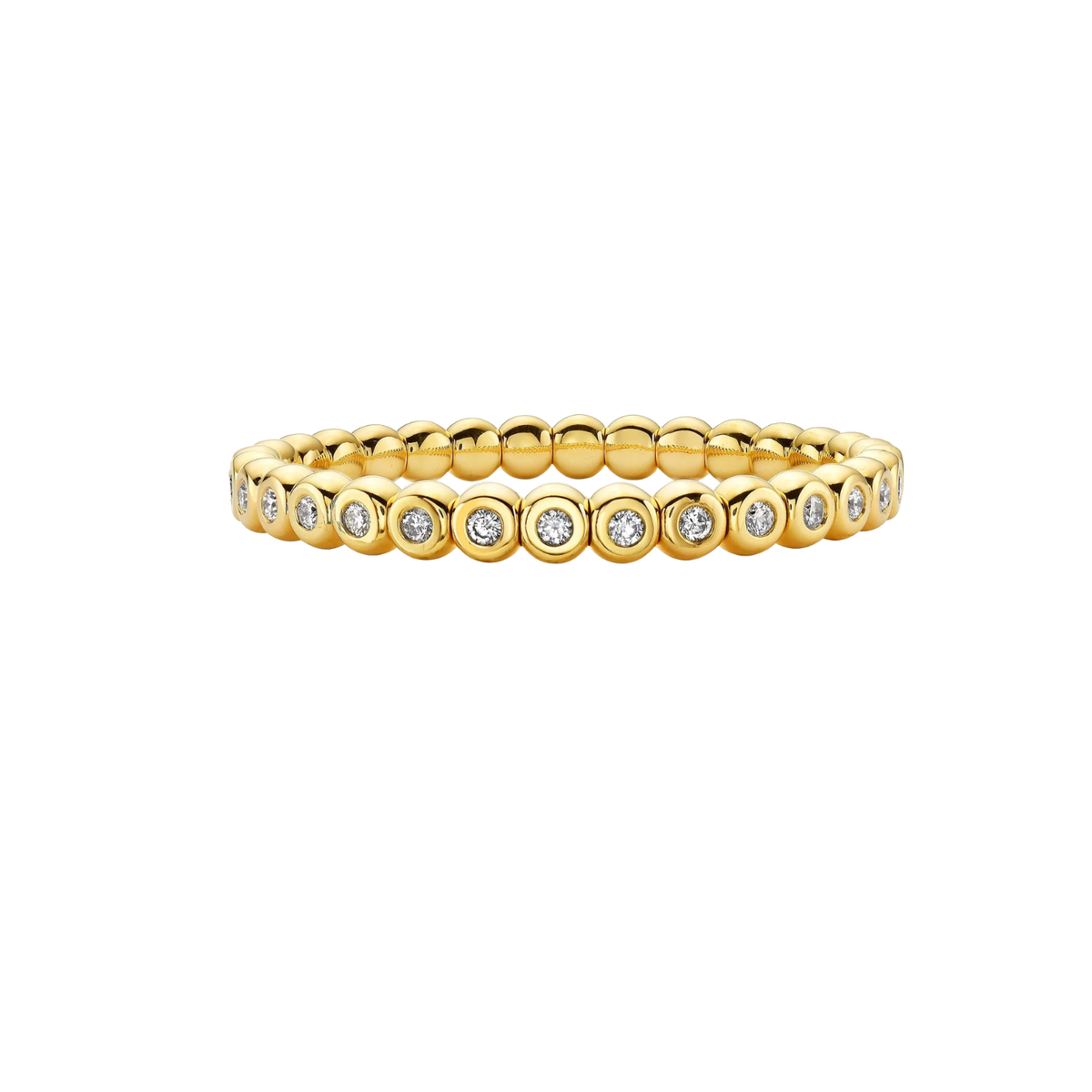 Marguerite Stretch Diamond Bezel Set Bracelet