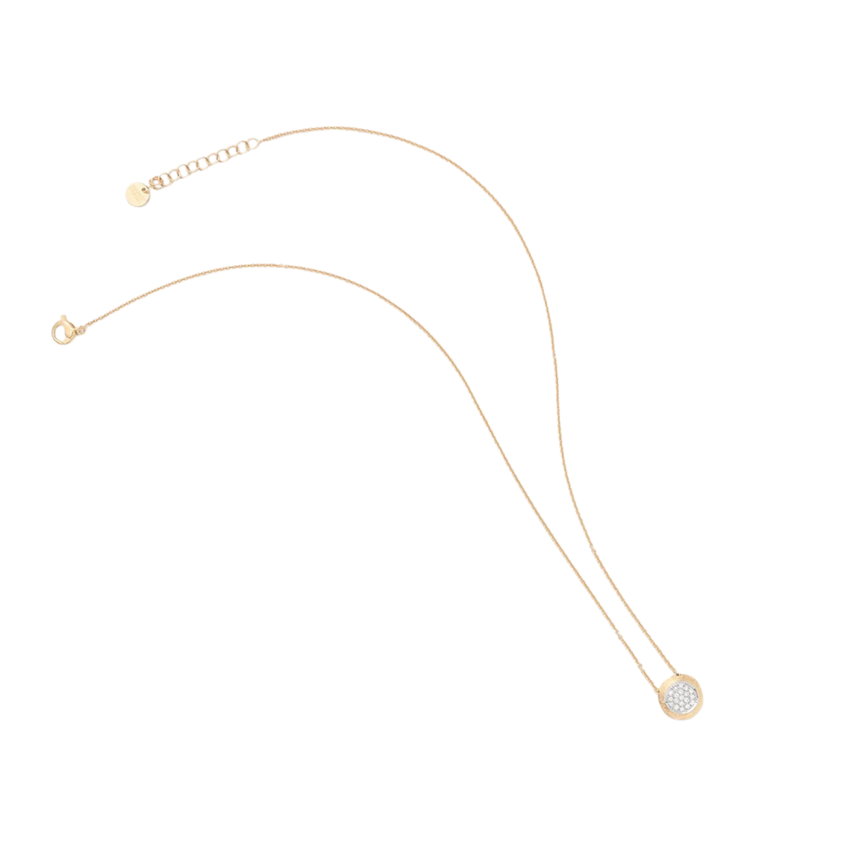 Jaipur 18K Yellow Gold Pave Diamond Disc Necklace