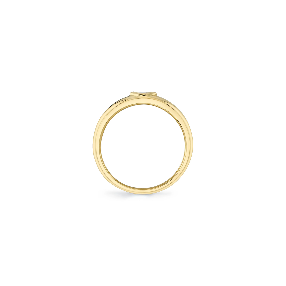 Bailey 14K Yellow Gold Marquise Diamond Bezel Set Ring (0.08ctw)