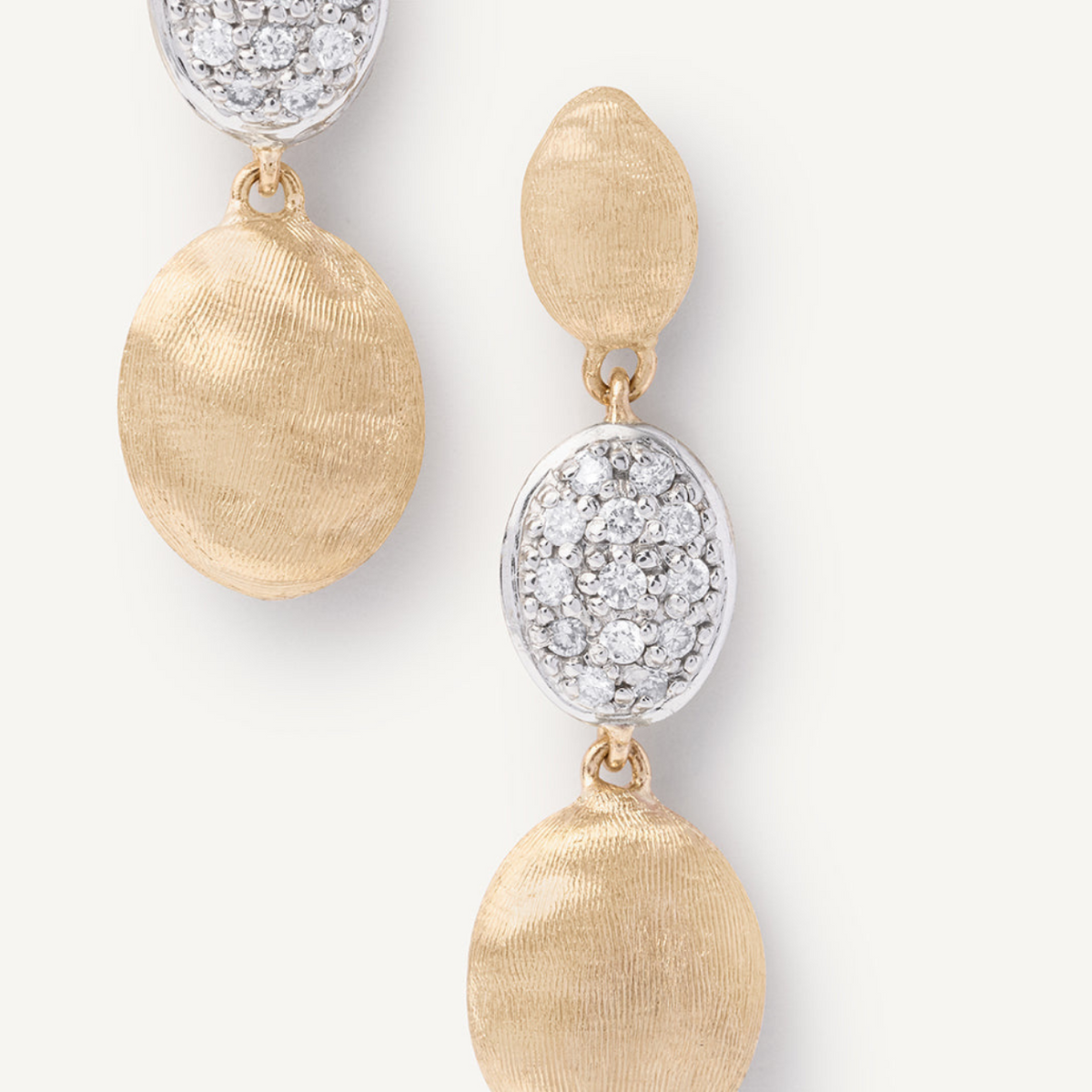 Marco Bicego Jewelry - Siviglia 18K Yellow Gold Diamond Triple Drop Earrings | Manfredi Jewels