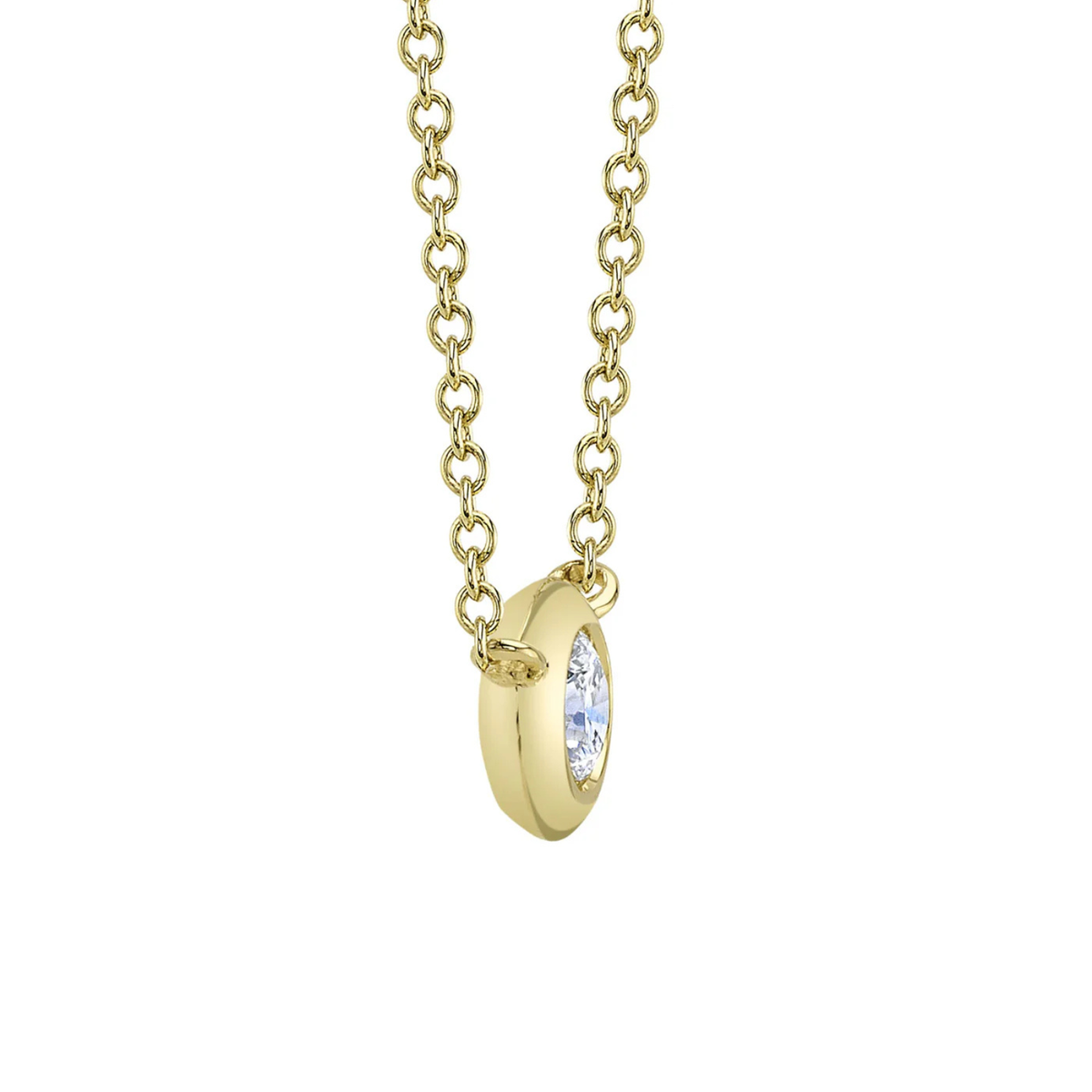 Bailey 14K Yellow Gold 0.20 Bezel Set Diamond Necklace