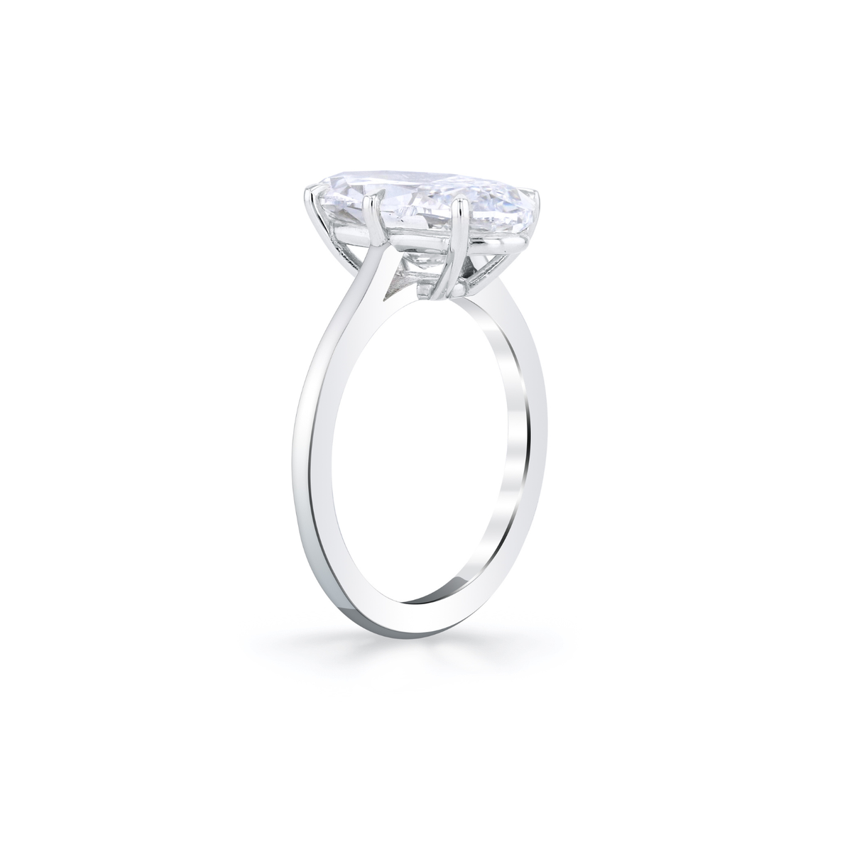 Oval Cut 4.01ct ct Platinum Diamond Engagement Ring