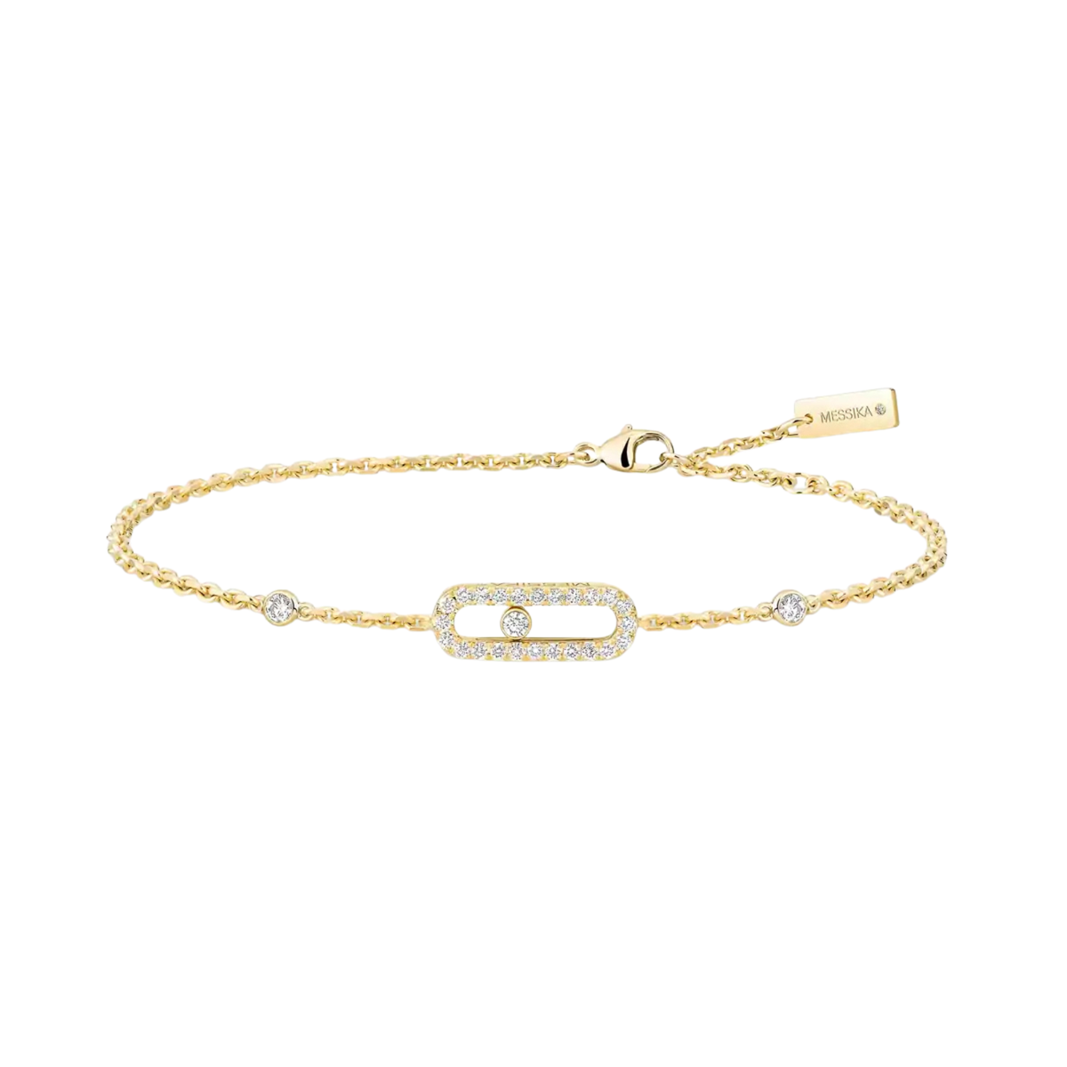 Move Uno 18K Yellow Gold Pavé Diamond Bracelet