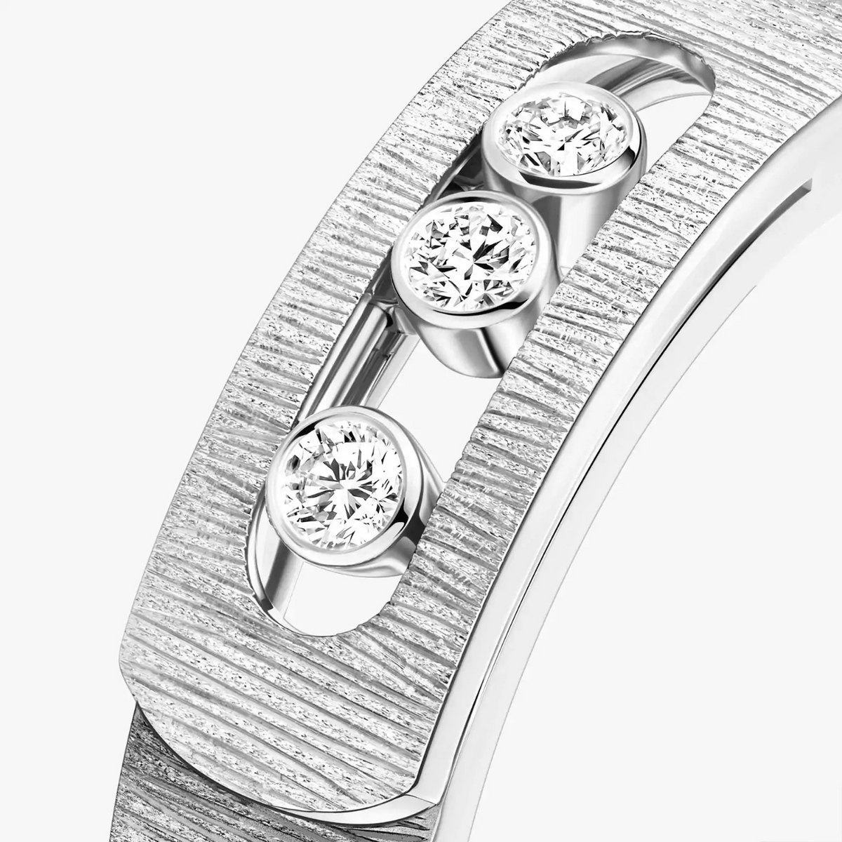 Messika Jewelry - Move Noa Ciselé 18K White Gold Diamond Ring | Manfredi Jewels