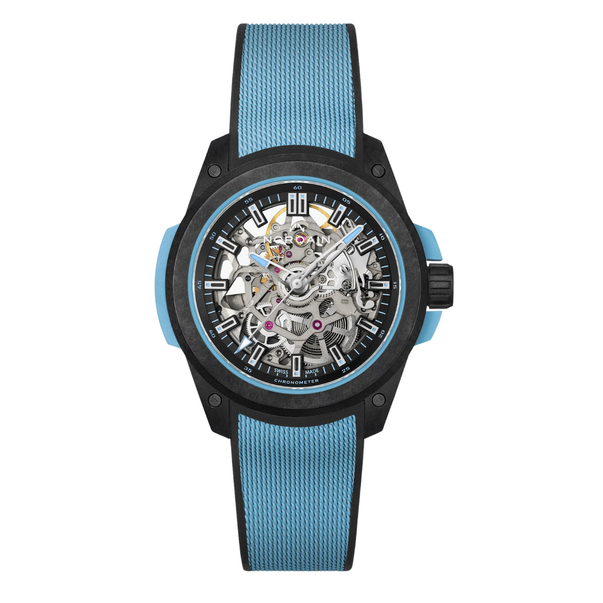 NORQAIN New Watches - INDEPENDENCE WILD ONE SKELETON - 39MM SKY BLUE | Manfredi Jewels