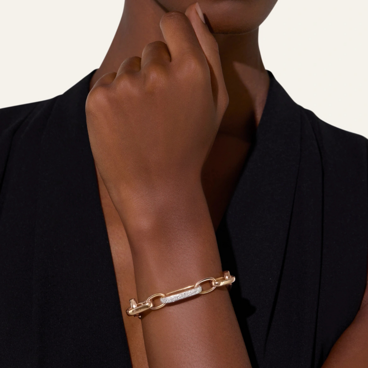 Pomellato Jewelry - Iconica 18K Rose Gold Diamond Pave Slim Bracelet | Manfredi Jewels