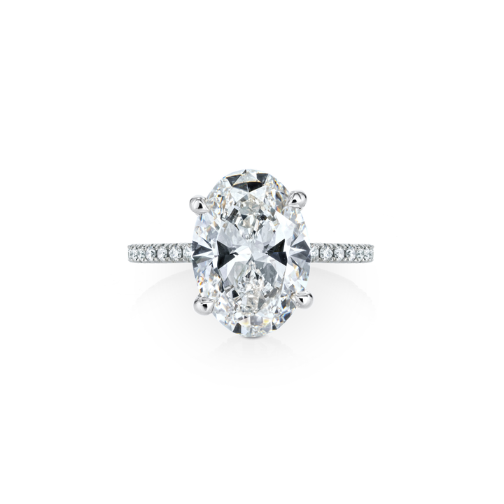 Oval Cut 5.05ct Platinum Diamond Engagement Ring