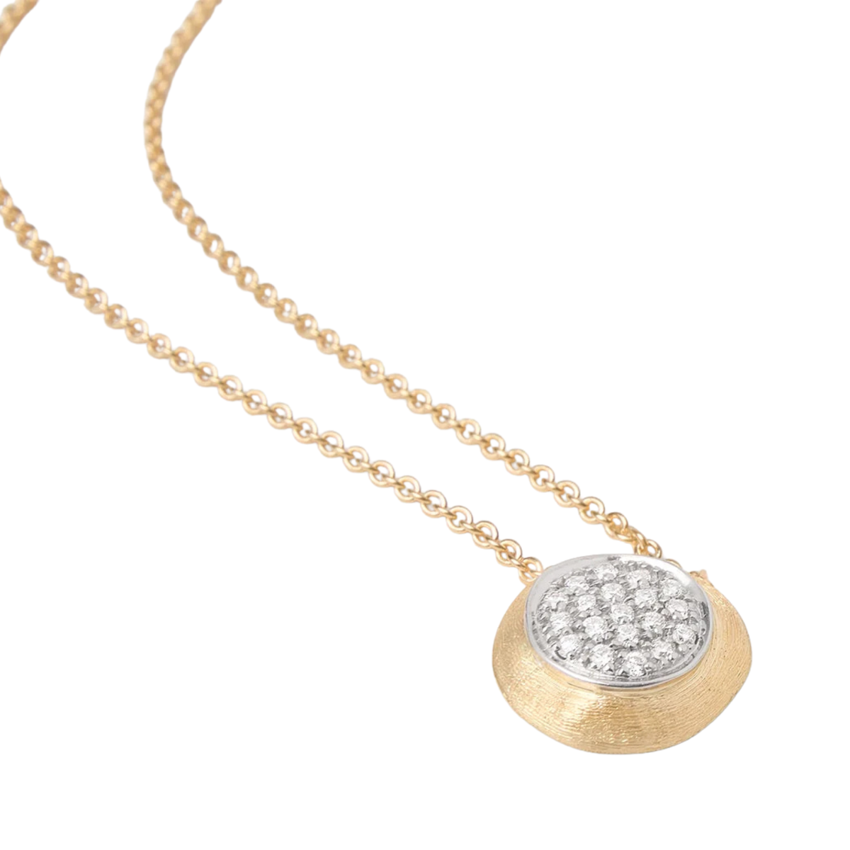 Jaipur 18K Yellow Gold Pave Diamond Disc Necklace
