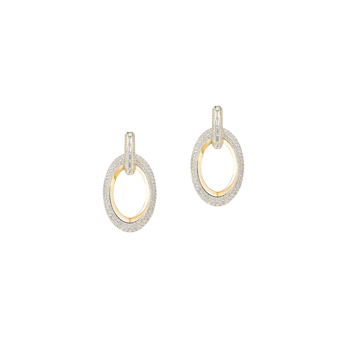 Messika Jewelry - Groove 18K Yellow Gold Diamond Earrings | Manfredi Jewels