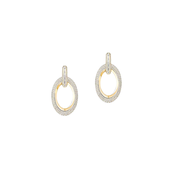 Messika Jewelry - Groove 18K Yellow Gold Diamond Earrings | Manfredi Jewels