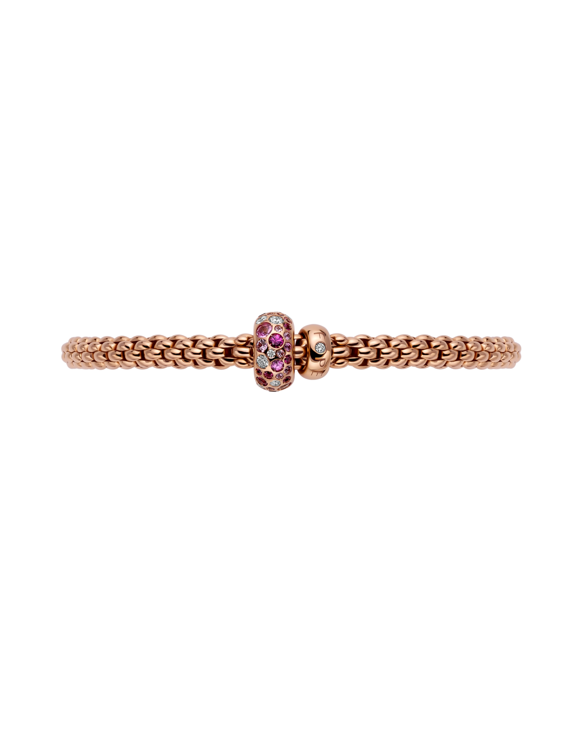 Fope Jewelry - Solo 18K Rose Gold Diamonds & Sapphire Flex’it Bracelet | Manfredi Jewels