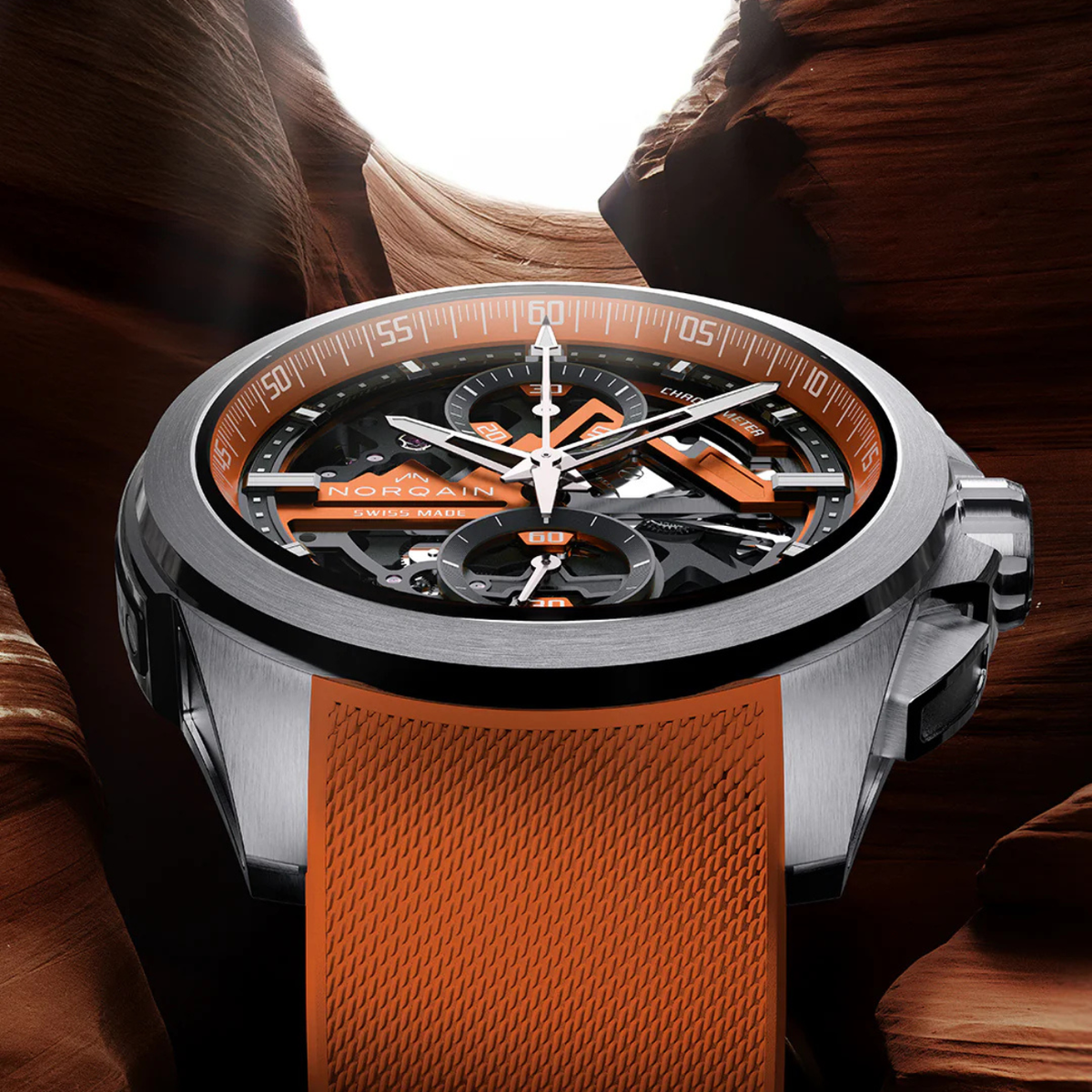 NORQAIN New Watches - INDEPENDENCE SKELETON CHRONO 42MM | Manfredi Jewels