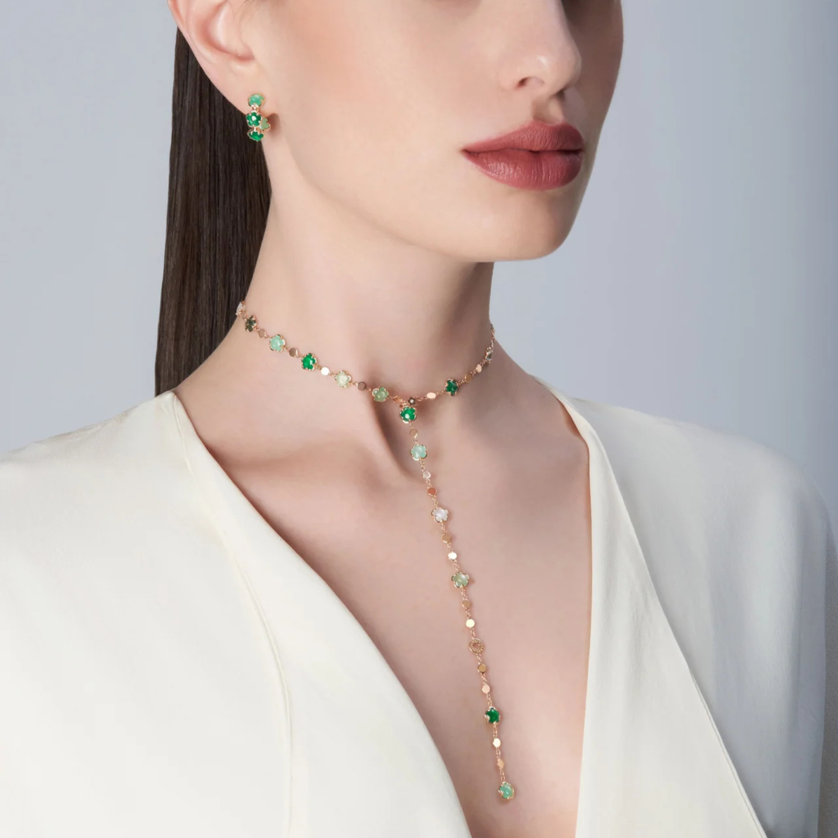 Pasquale Bruni Jewelry - 18K Rose Gold Figlia dei Fiori Gemstone Necklace | Manfredi Jewels