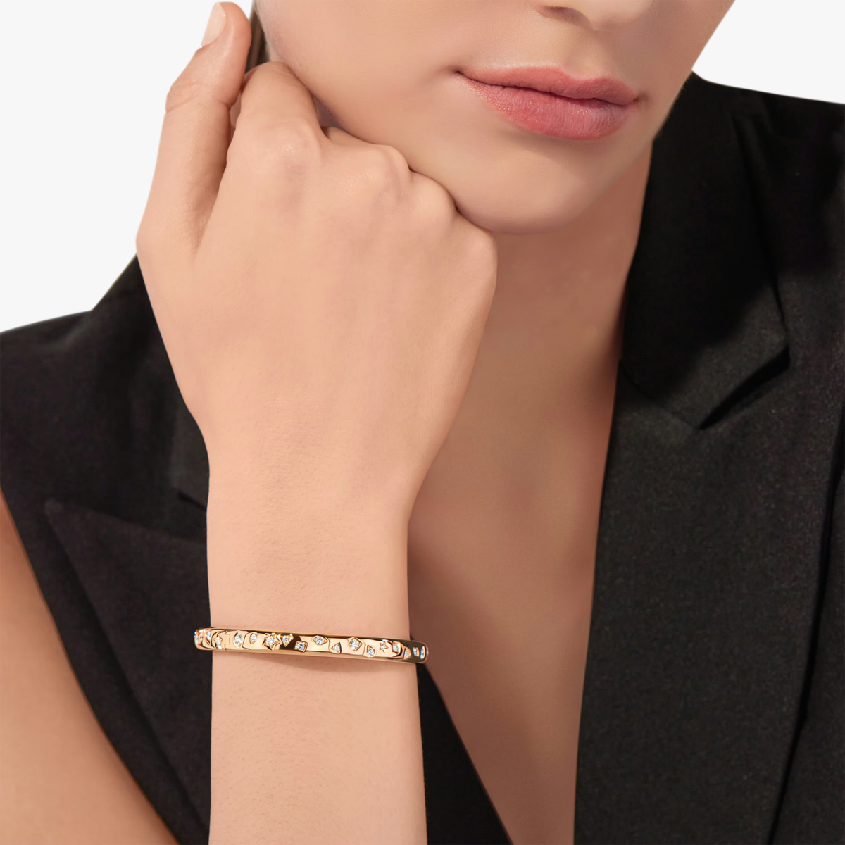 Pomellato Jewelry - 18K Rose Gold & Diamond Iconica Bangle Bracelet | Manfredi Jewels