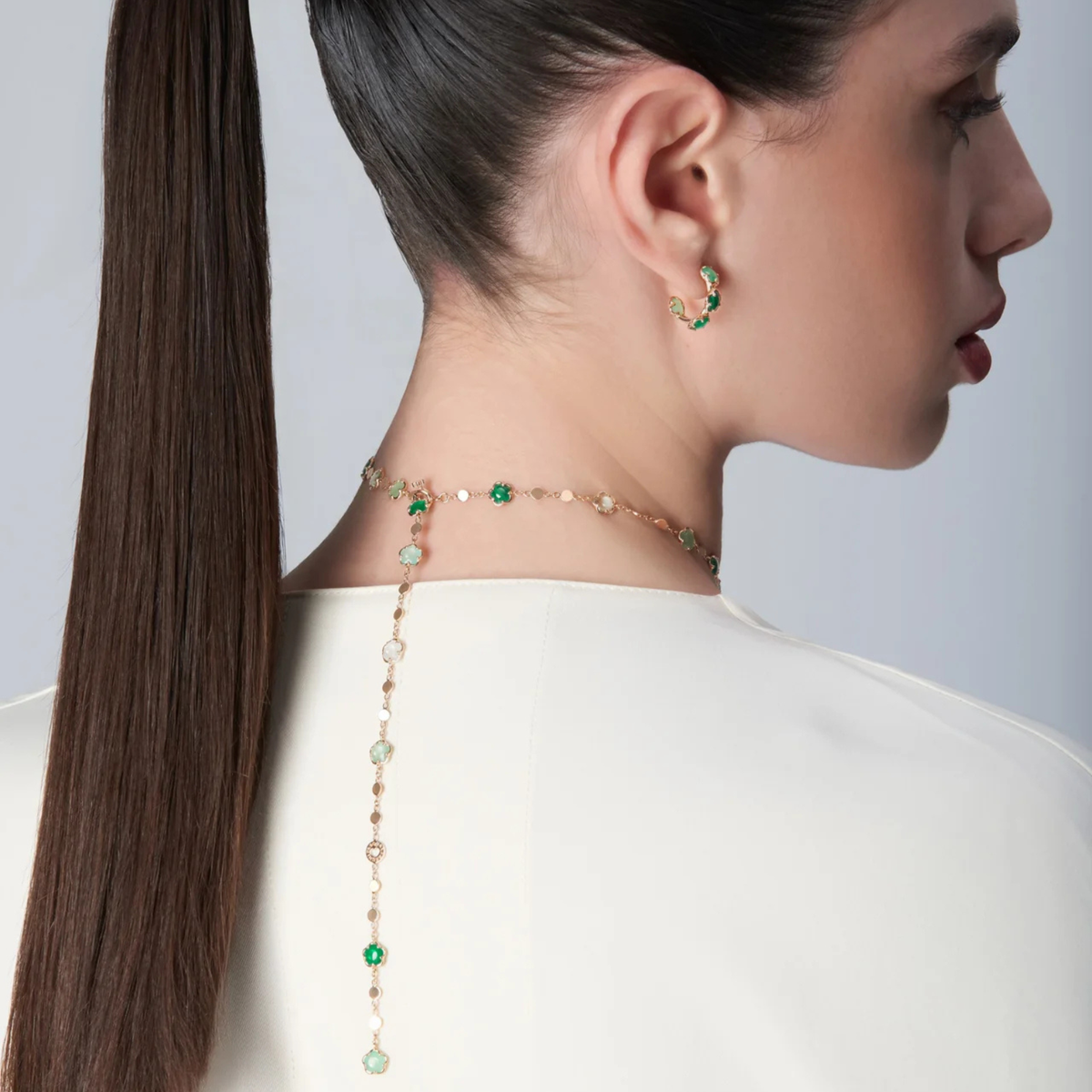 Pasquale Bruni Jewelry - 18K Rose Gold Figlia dei Fiori Gemstone Necklace | Manfredi Jewels