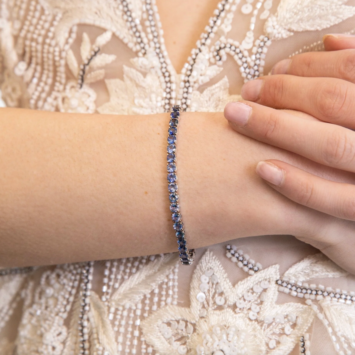 Ombré Blue Sapphire Tennis Bracelet