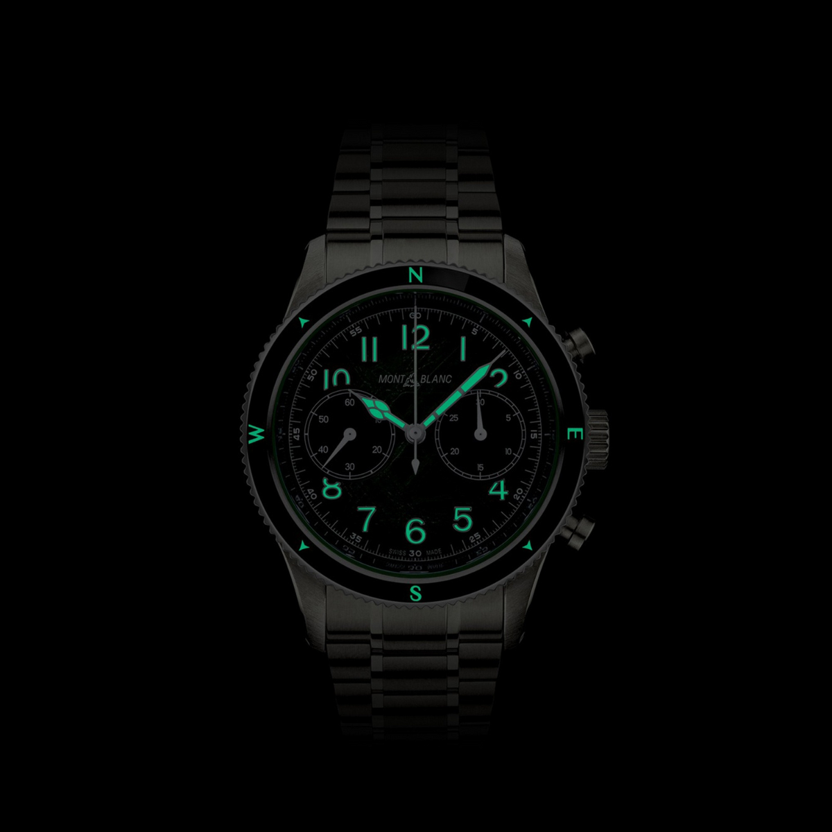 Montblanc New Watches - 1858 - AUTOMATIC CHRONOGRAPH OXYGEN GREEN | 133298 | Manfredi Jewels