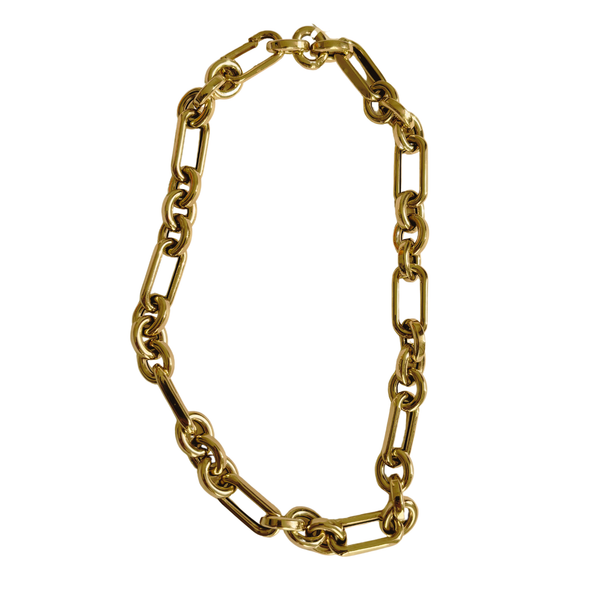Estate 14K Yellow Gold Open Link Necklace