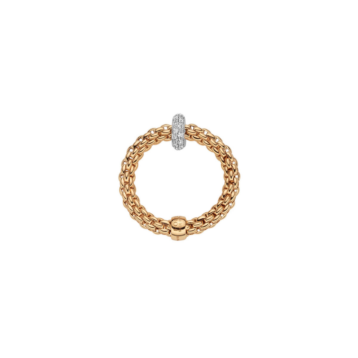 Fope - Prima 18K Yellow Gold & Diamond Rondel Ring | Manfredi Jewels