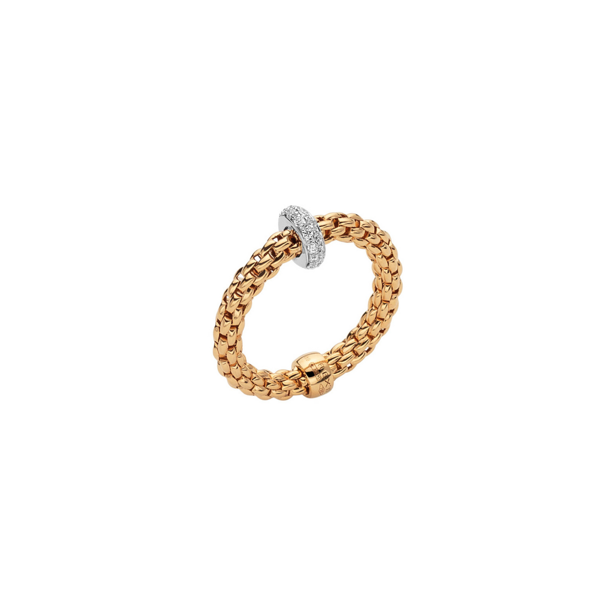 Fope - Prima 18K Yellow Gold & Diamond Rondel Ring | Manfredi Jewels