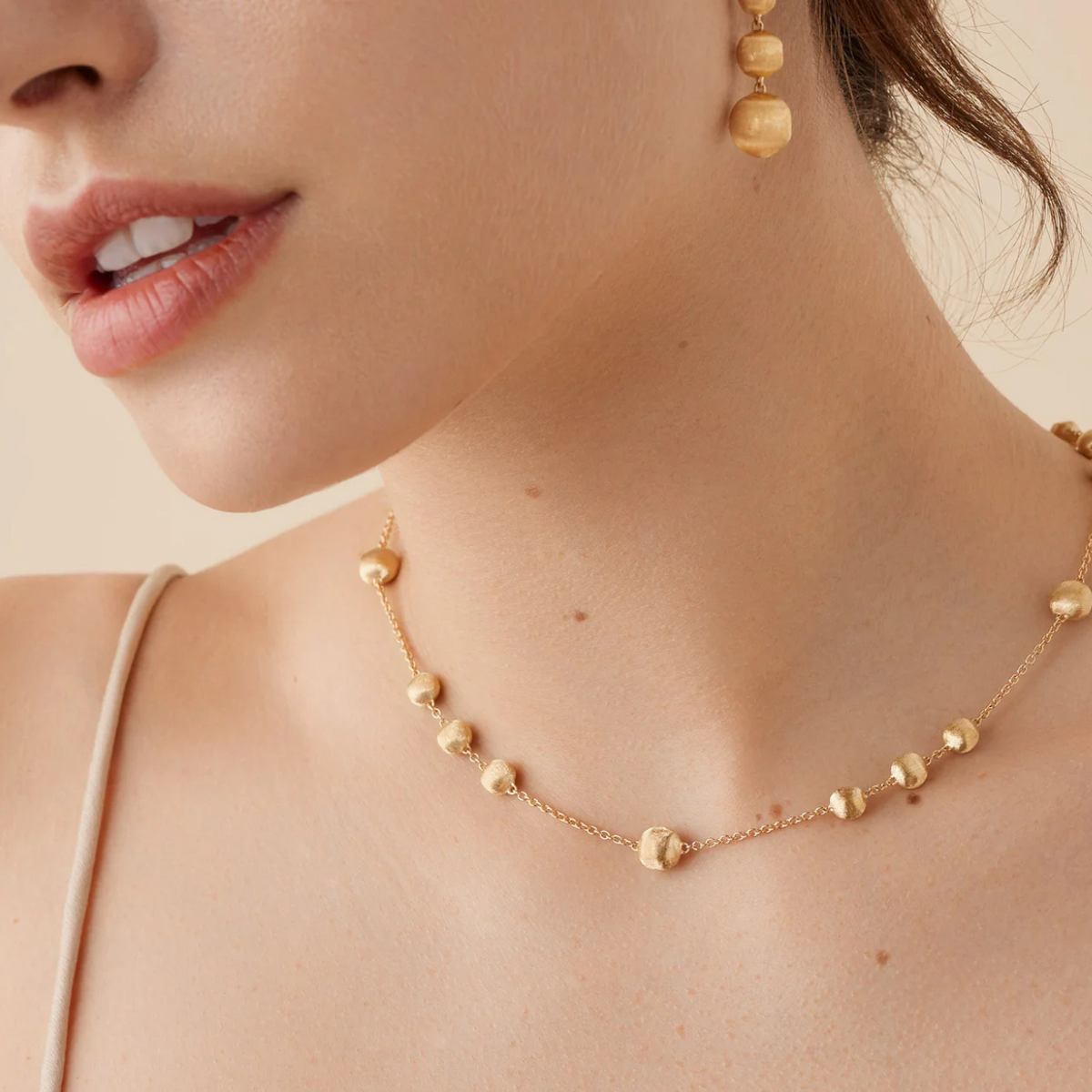 Marco Bicego Jewelry - Africa 18K Yellow Gold Bead Necklace | Manfredi Jewels