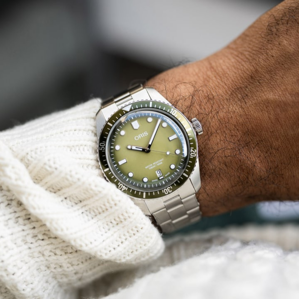 Oris Watches - DIVERS SIXTY-FIVE DATE - GREEN | Manfredi Jewels