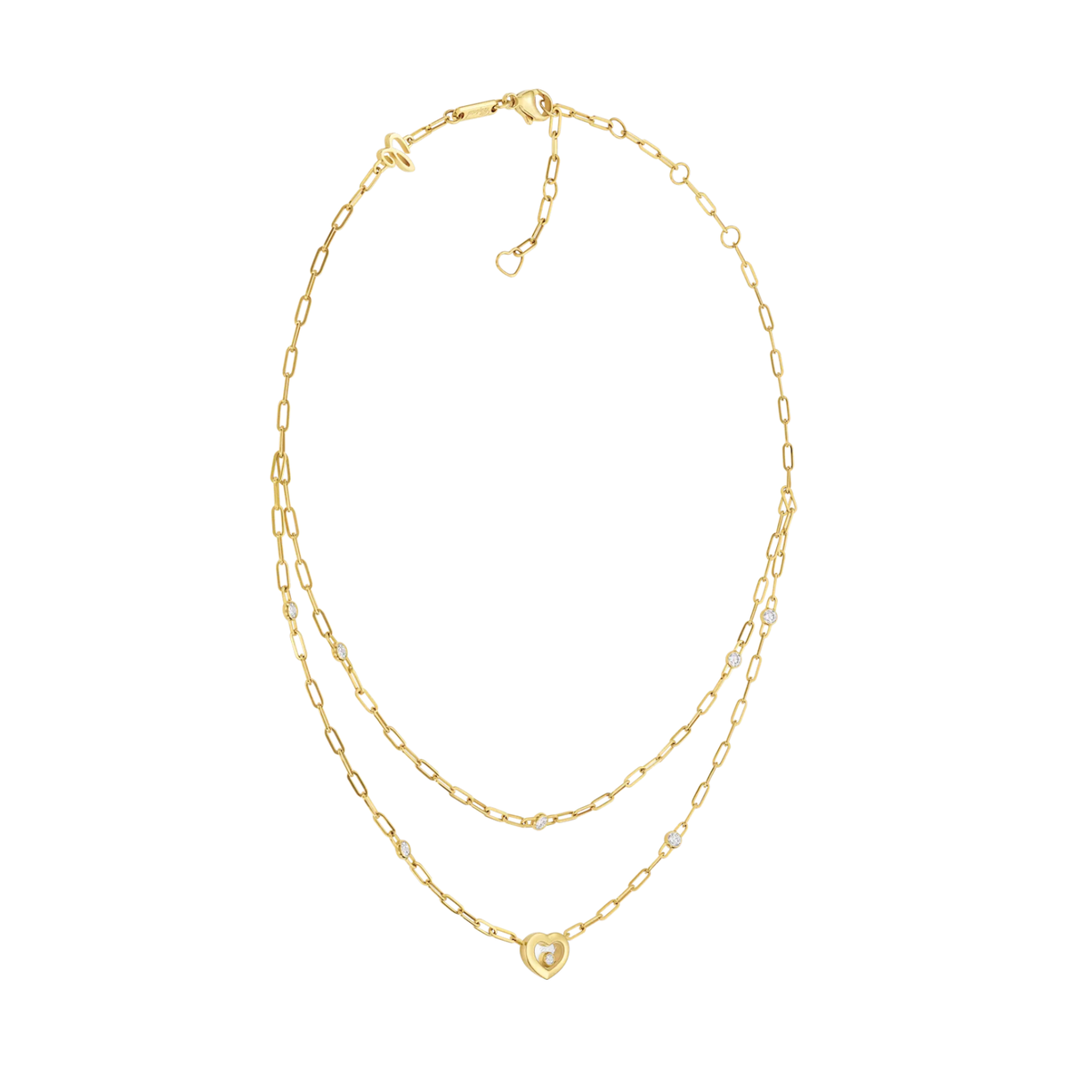 Chopard Jewelry - Happy Diamonds Icons 18kt Ethical Yellow Gold Diamond Necklace | Manfredi Jewels