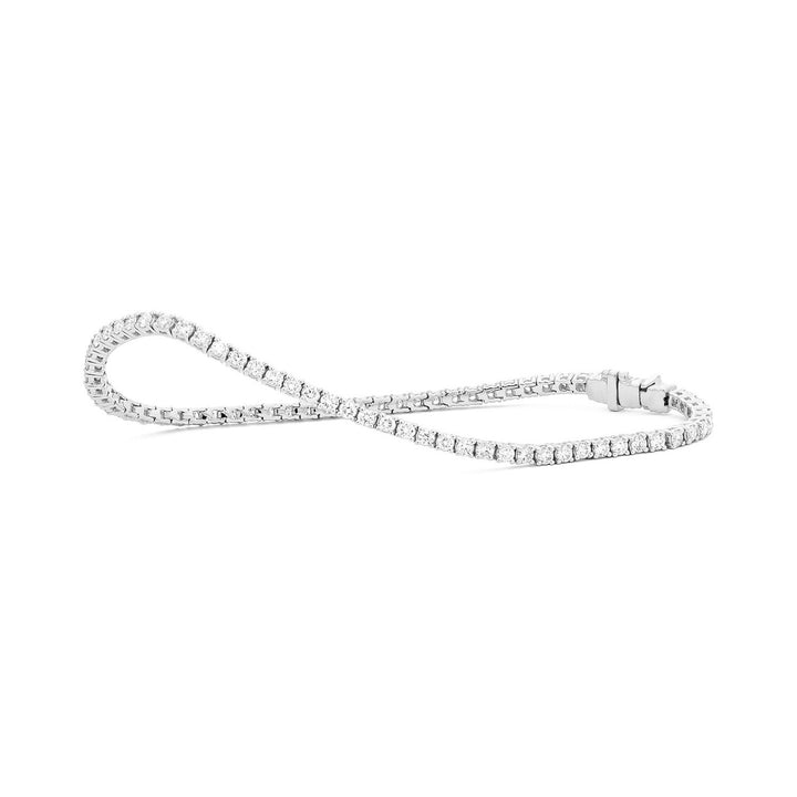Facet Barcelona Jewelry - Tennis 14K White Gold 2 ct Diamond Riviere Bracelet | Manfredi Jewels