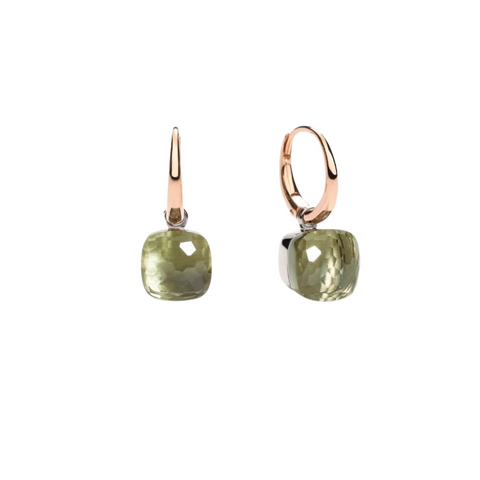 Nudo 18K Rose and White Gold Prasiolites Petit Earrings