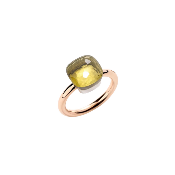Pomellato Jewelry - Nudo 18K Rose Gold Lemon Quartz Classic Ring | Manfredi Jewels